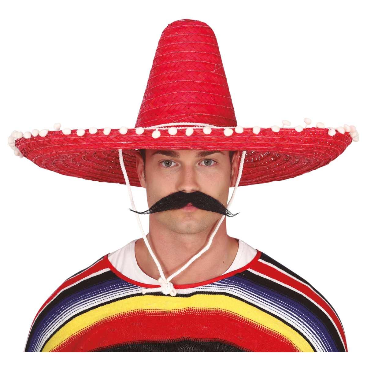 Cappello sombrero paglia rosso