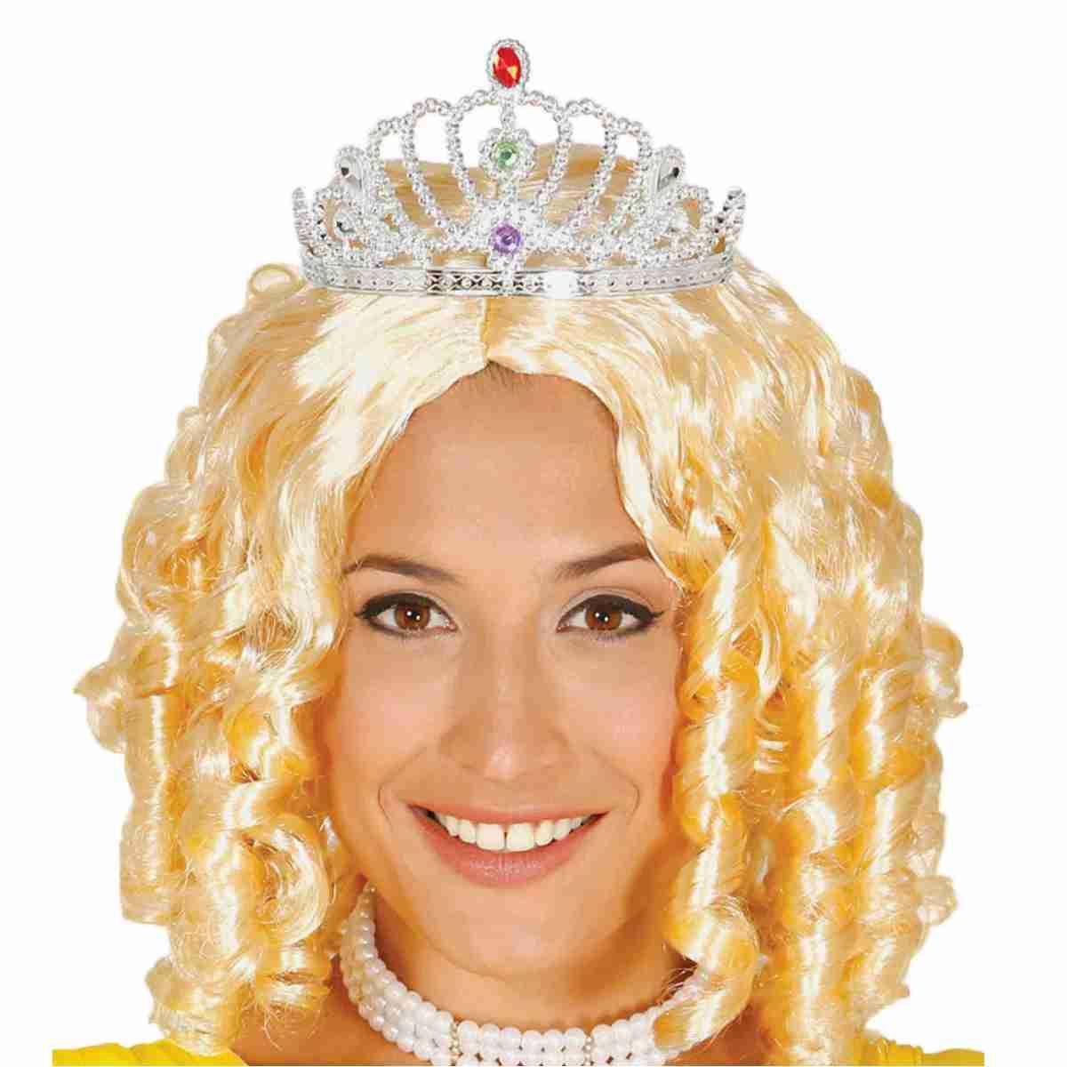 Corona PVC Argento con Gemme |Guirca