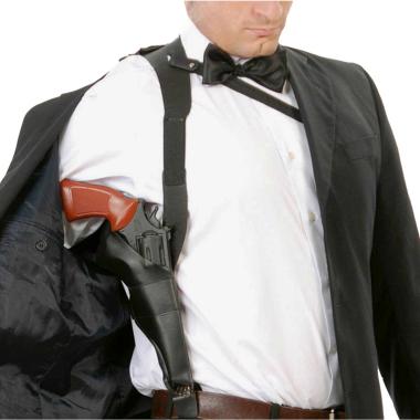 Fondina Pistola Similpelle Nera da Spalla |Guirca