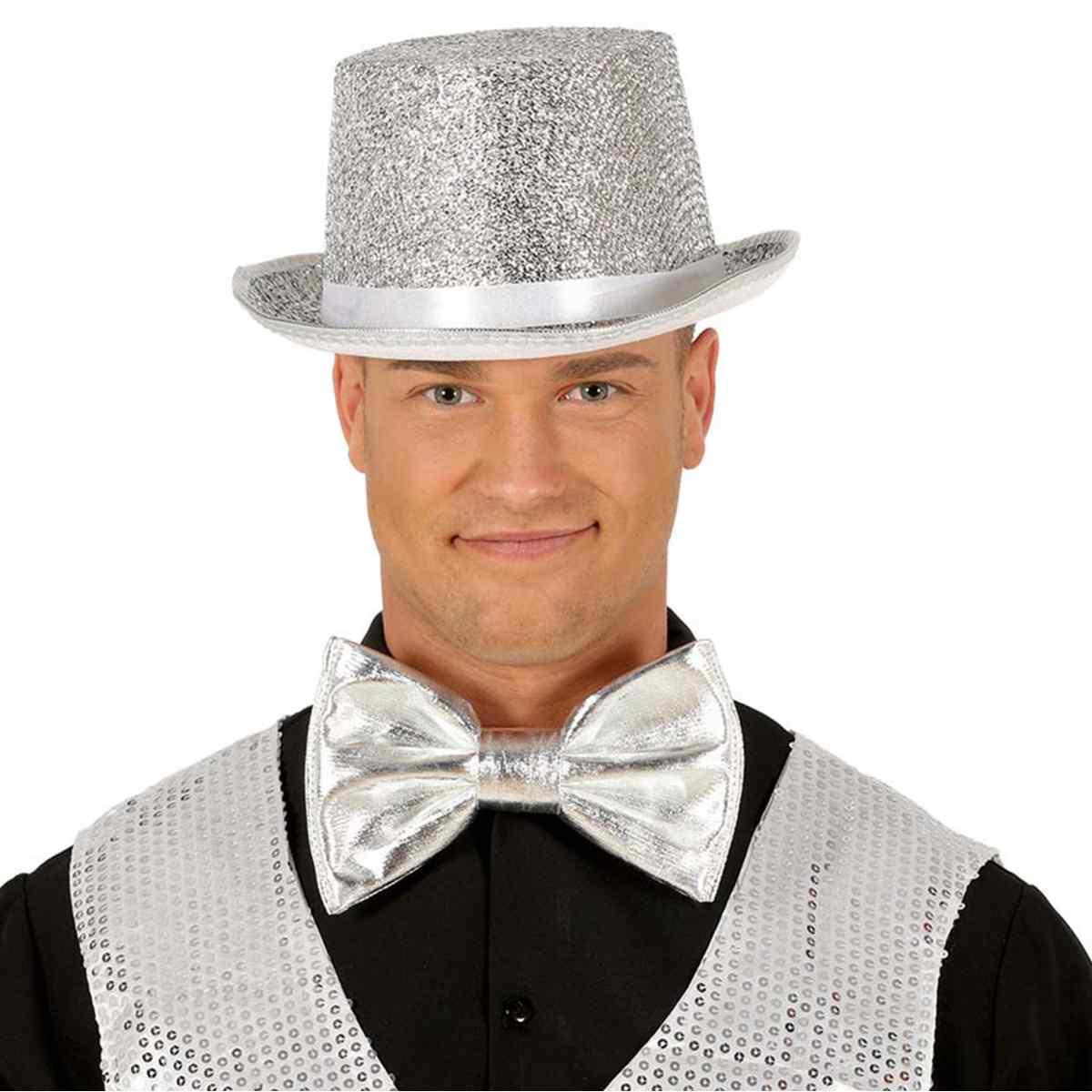 Papillon Tessuto Argento Laminato cm.19 |Guirca