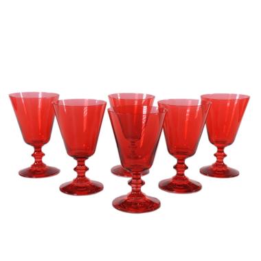 Bicchiere Vetro Calice France Rosso ml.240 Set pz.6