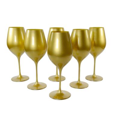 Bicchiere Vetro Kristoff Oro Calice ml.660 Set pz.6