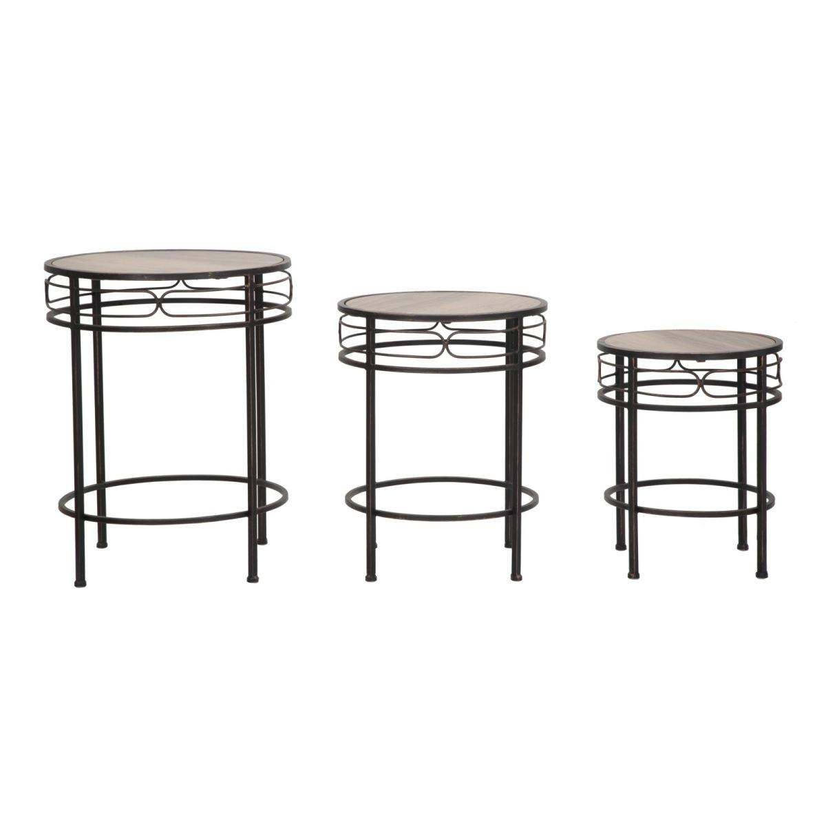 Tavolo Metallo/Legno Essential cm.Ø40xh50 |Mauro Ferretti