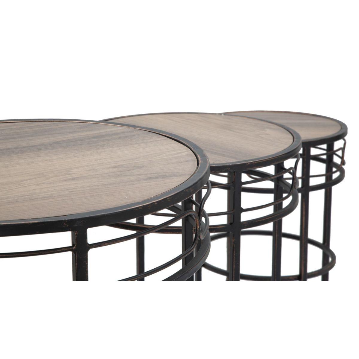 Tavolo Metallo/Legno Essential cm.Ø40xh50 |Mauro Ferretti