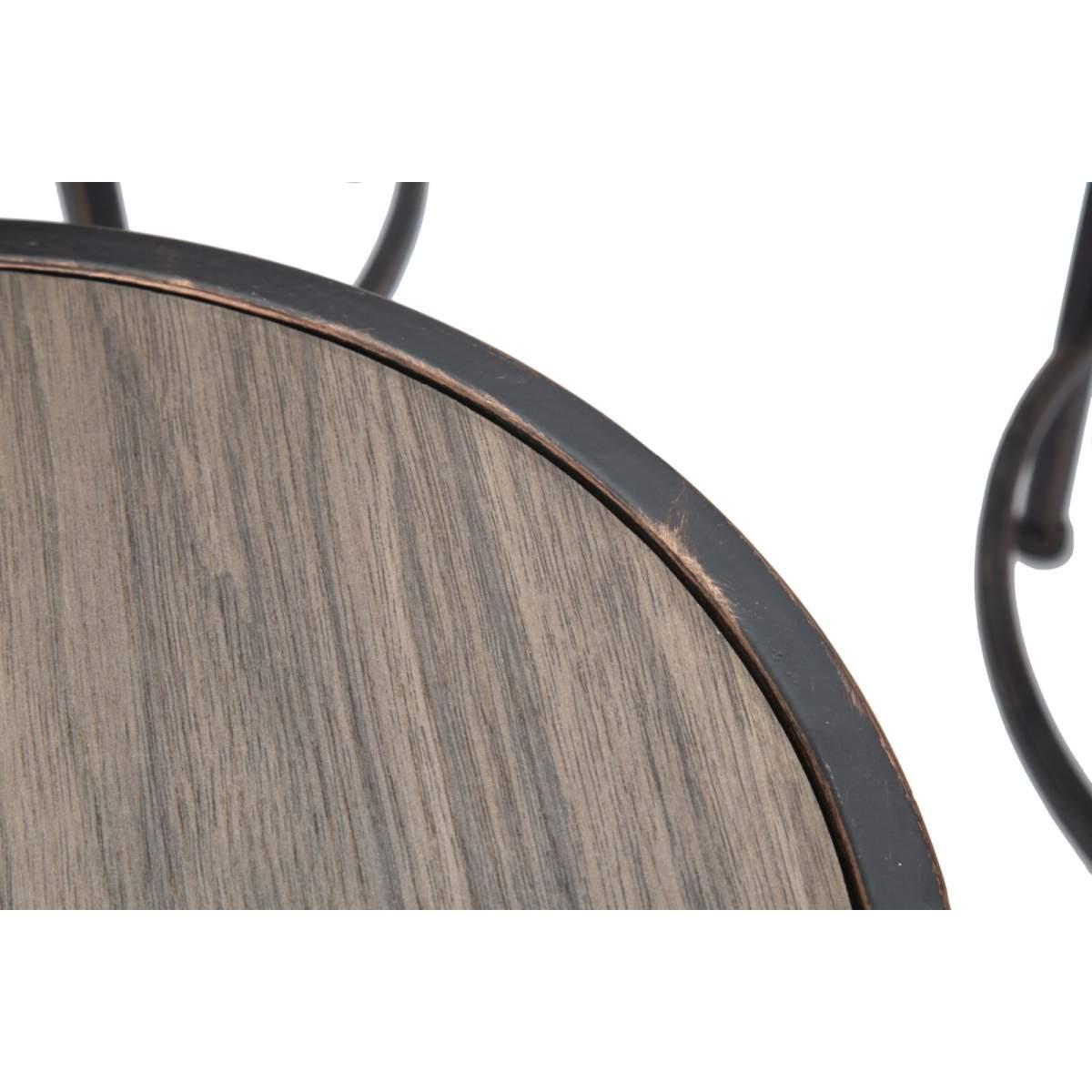 Tavolo Metallo/Legno Essential cm.Ø40xh50 |Mauro Ferretti