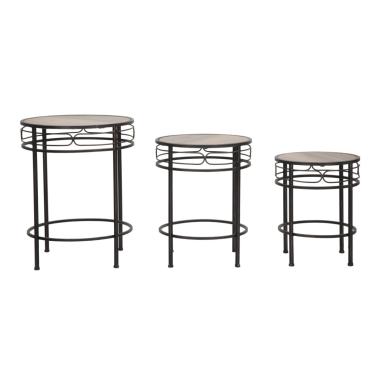 Tavolo Metallo/Legno Essential cm.Ø40xh50 |Mauro Ferretti