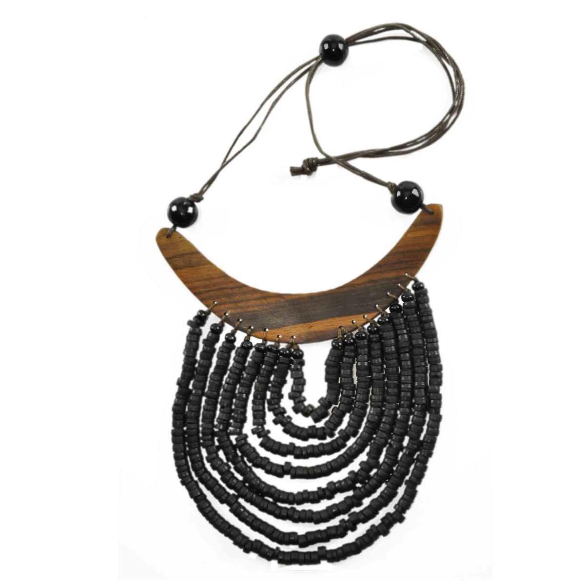 Collana Indigeno Legno Conciglia Marrone cm.15xh16 |Carnival Toys