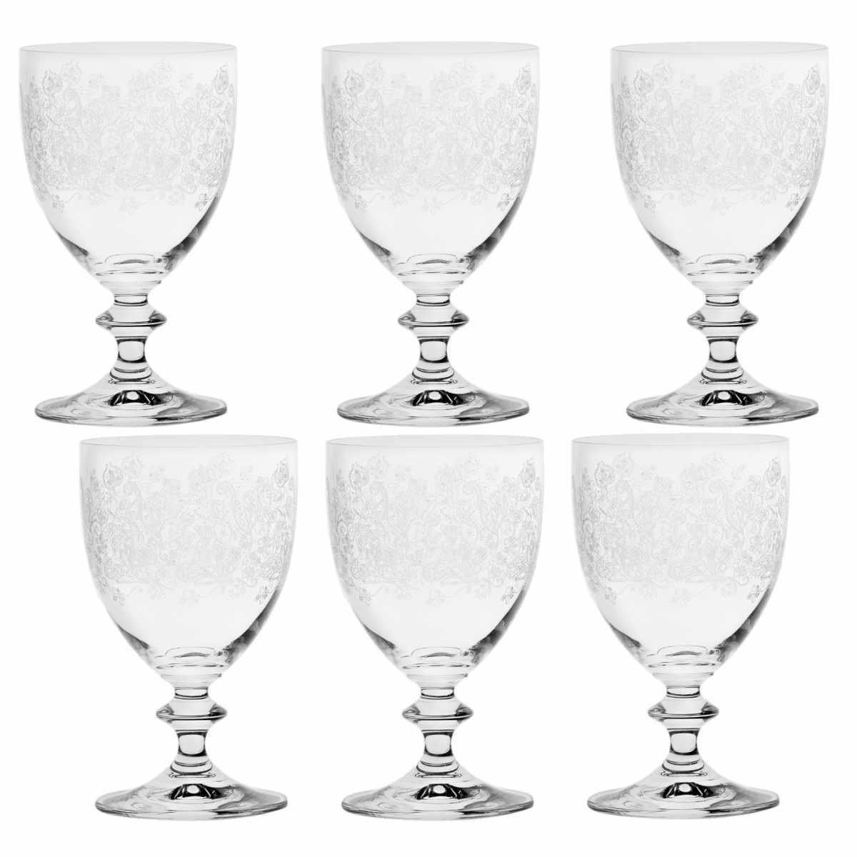 Cre.Art Bicchiere Acqua Vetro Calice Estro cm.Ø8,5x14,5 ml.300 Set 6 Pezzi  ESTRO-02 ESTRO02