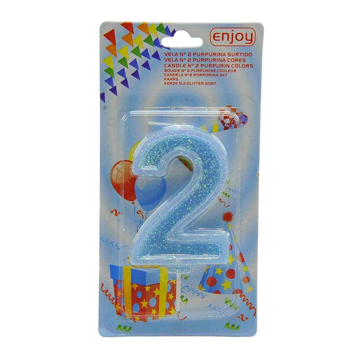 Candelina Compleanno N.2 Porporina 4 Colori |M2 Store