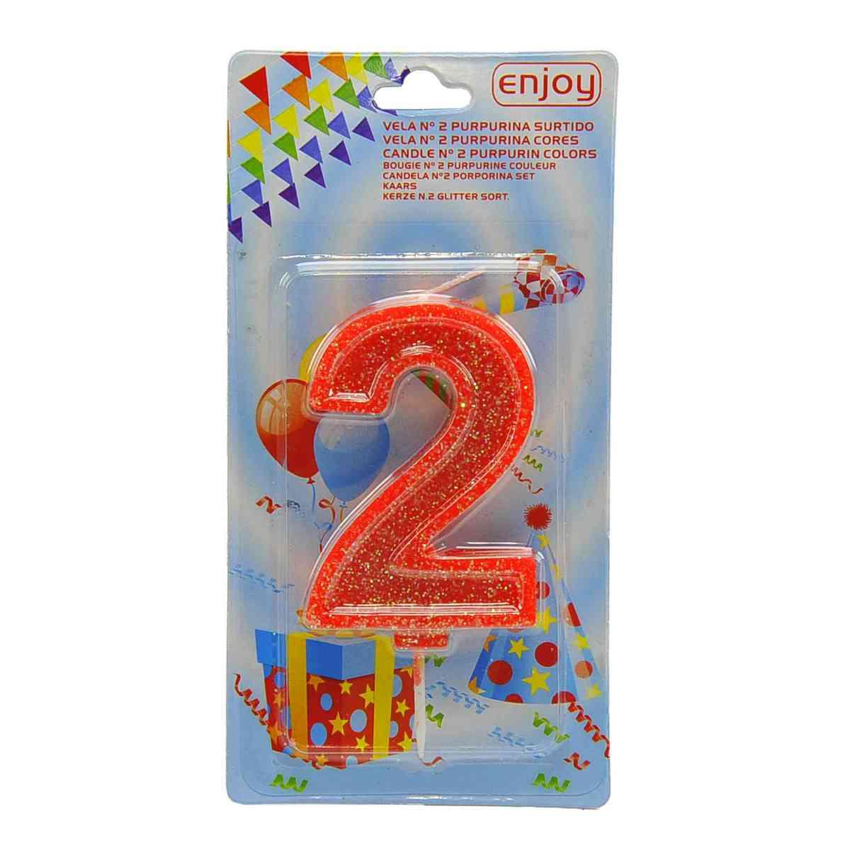 Candelina Compleanno N.2 Porporina 4 Colori |M2 Store