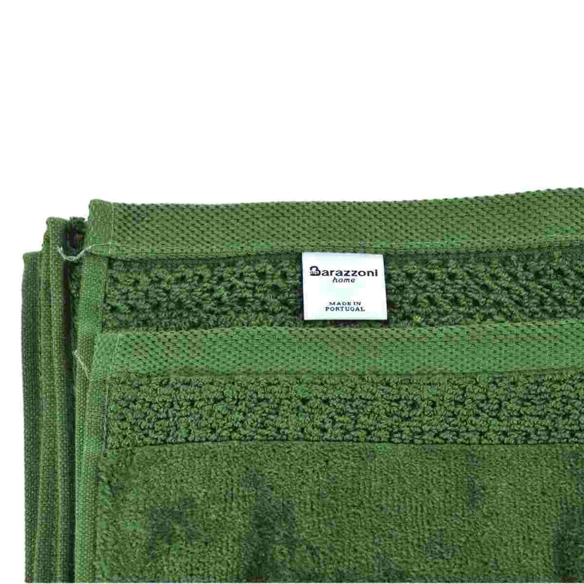 Asciugamano Barazzoni Viso Cotone Verde Scuro cm.50x100