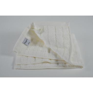 Asciugamano Barazzoni Ospite Cotone Bianco Panna Onde cm.30x50