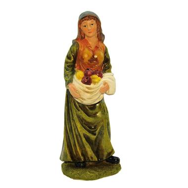 Statue Presepe - Donna con Frutta cm.20 cm.20