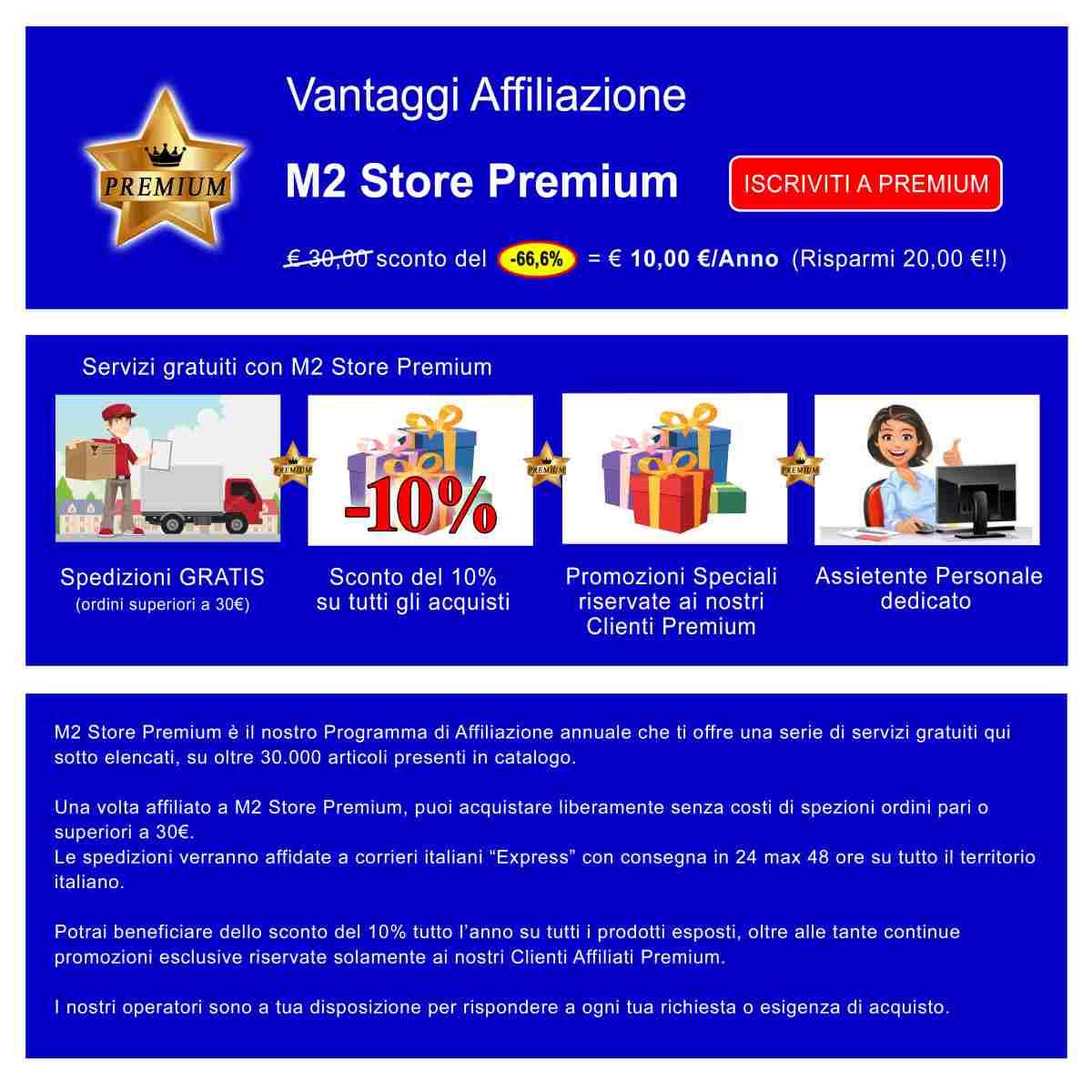 AFFILIAZIONE PREMIUM M2 Store - Validit 12 Mesi