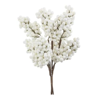 Fiore Pick Bacche Bianche cm.25