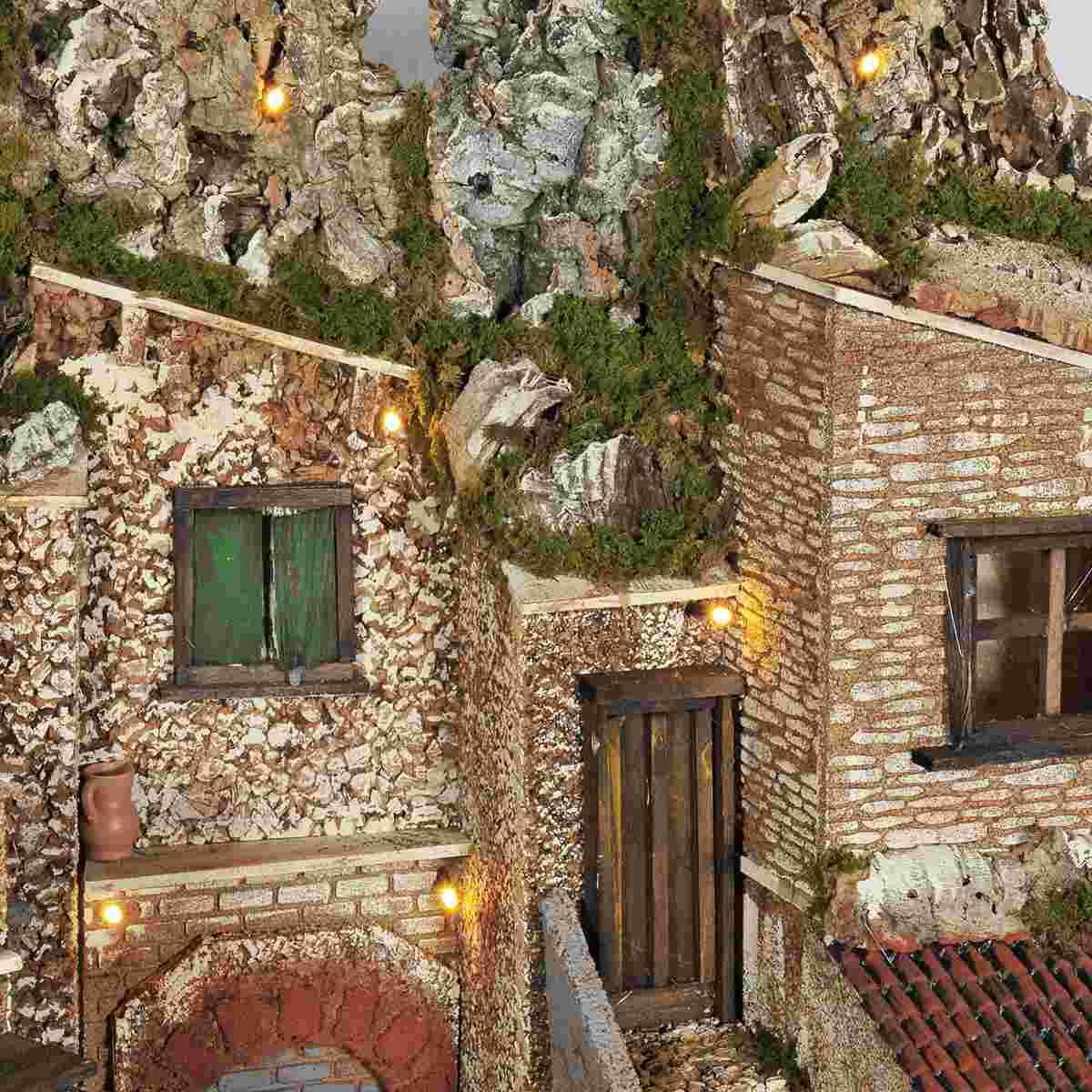 Paesaggio con Luci Fontana cm.77x57xH60 PR13 | Arte del Presepe