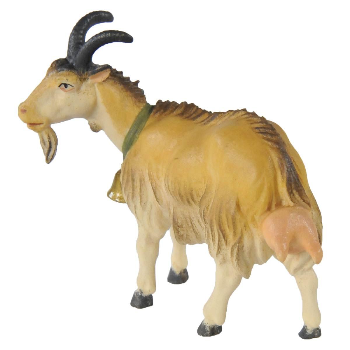 Statua cm.15 Scultura in Legno Capra da Mungere | Ulpe