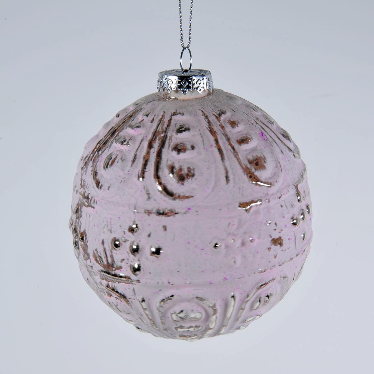 Pallina Natale Vetro cm.10 Rosa Opaca |Mazzeo