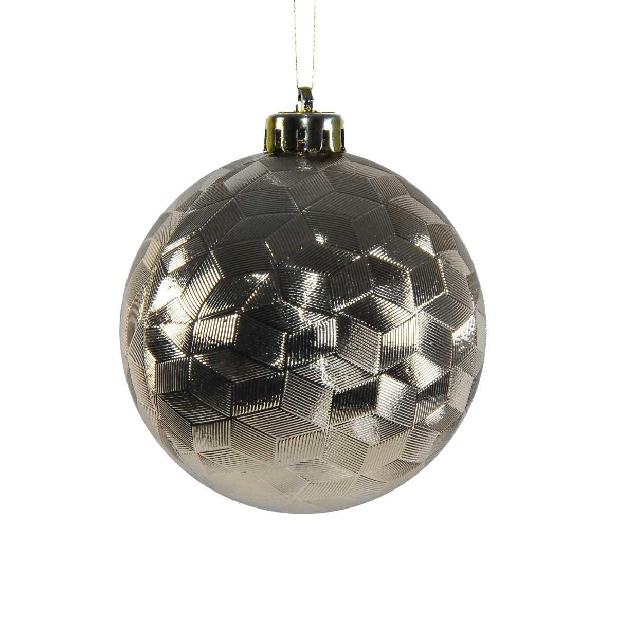 Pallina Natale cm.8 Oro Assortita Set pz.4 |Mazzeo