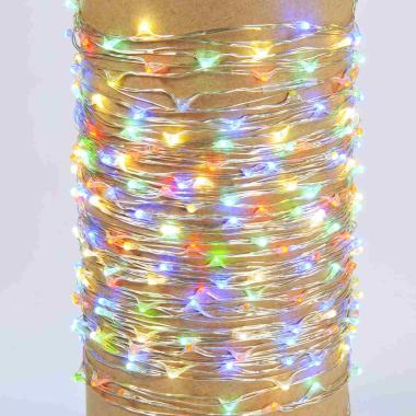 Luci di Natale esterno Micro Led 300 Copper Multicolor Filo Rame