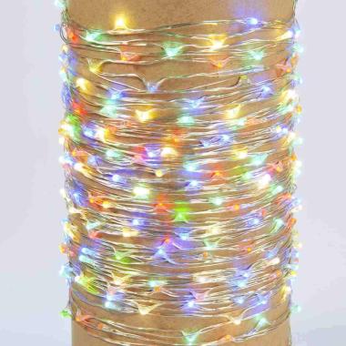 Luci di natale esterno 450 led micro copper multicolor filo rame argento