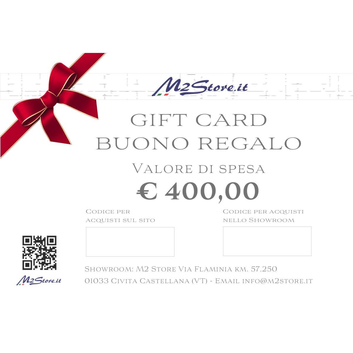 Gift Card in Cofanetto del valore di 400 euro