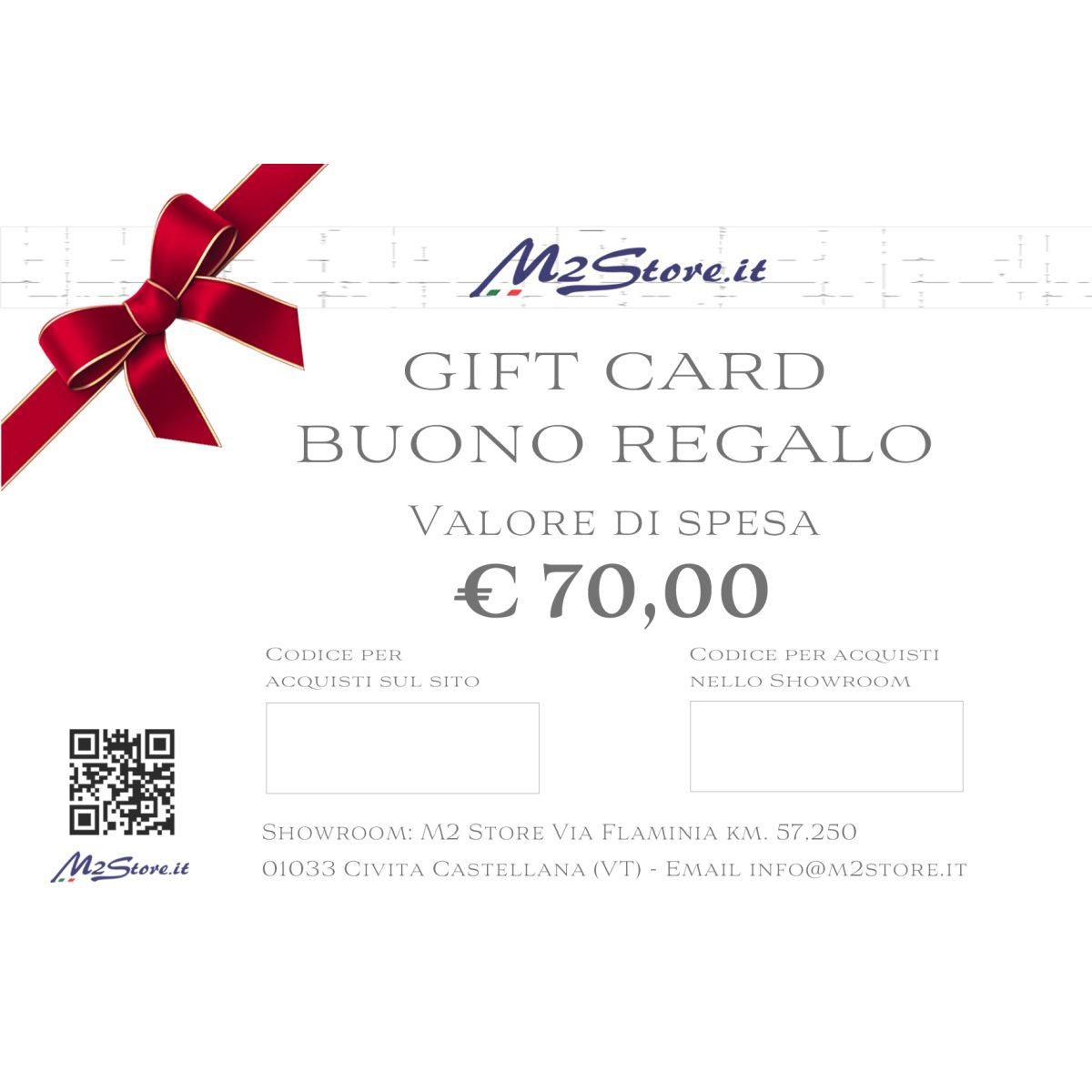 Gift Card in Cofanetto del valore di 70 euro