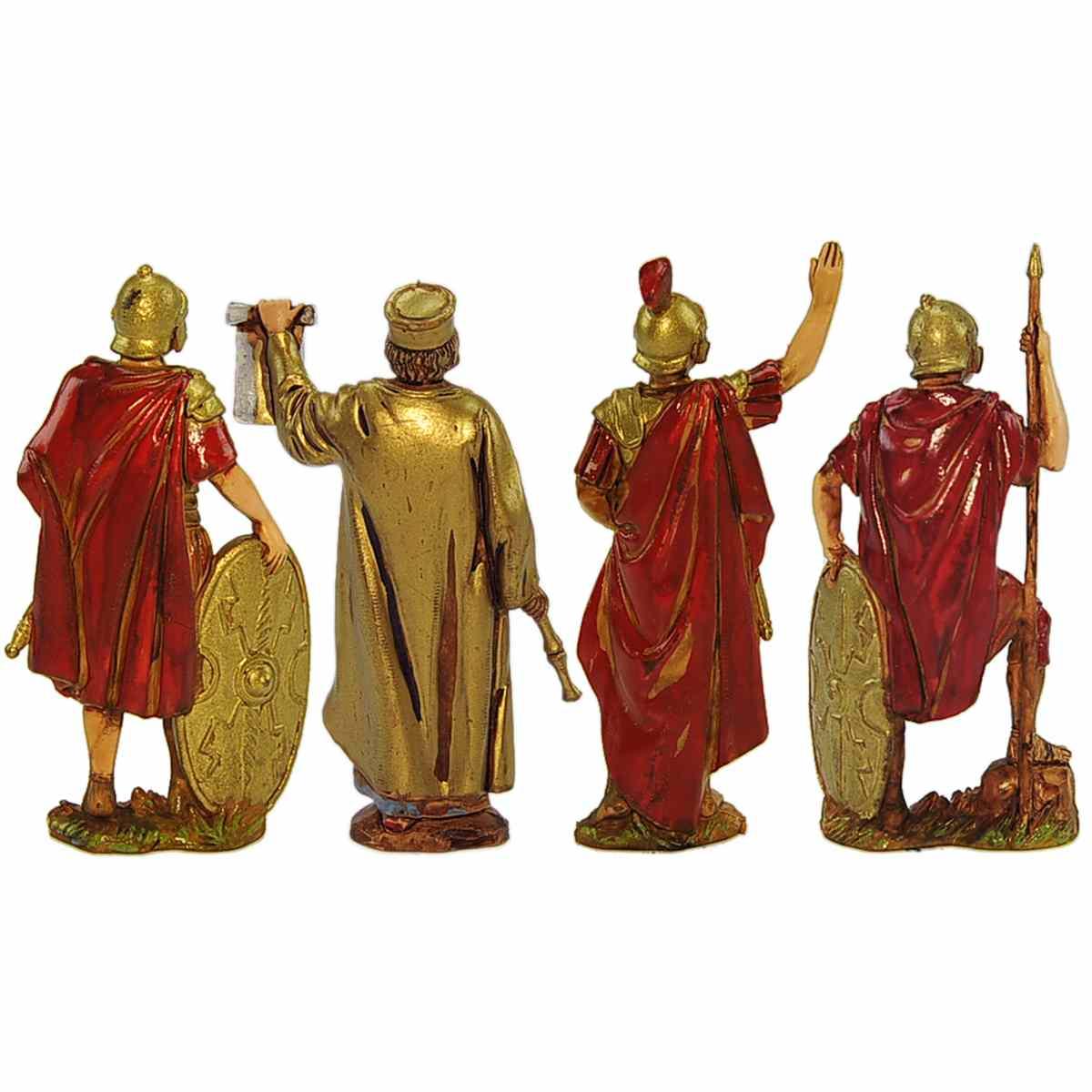 Statua cm.8 Soldati Romani con Re Erode Set pz.4 |Moranduzzo
