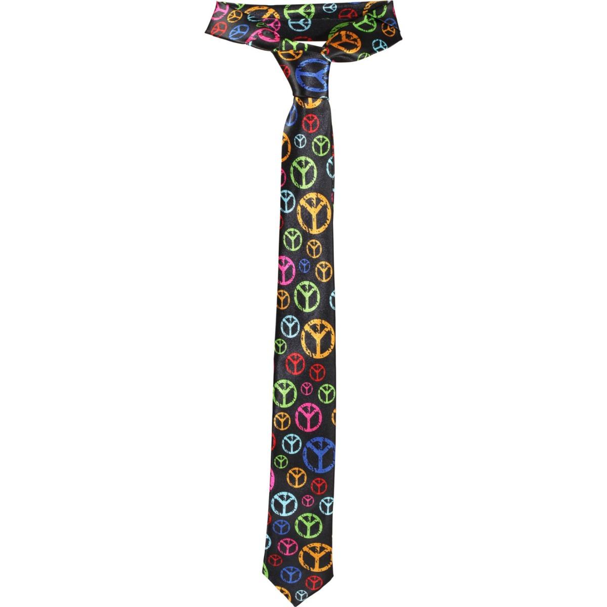 Cravatta Nera con Simboli Pace |Orlob