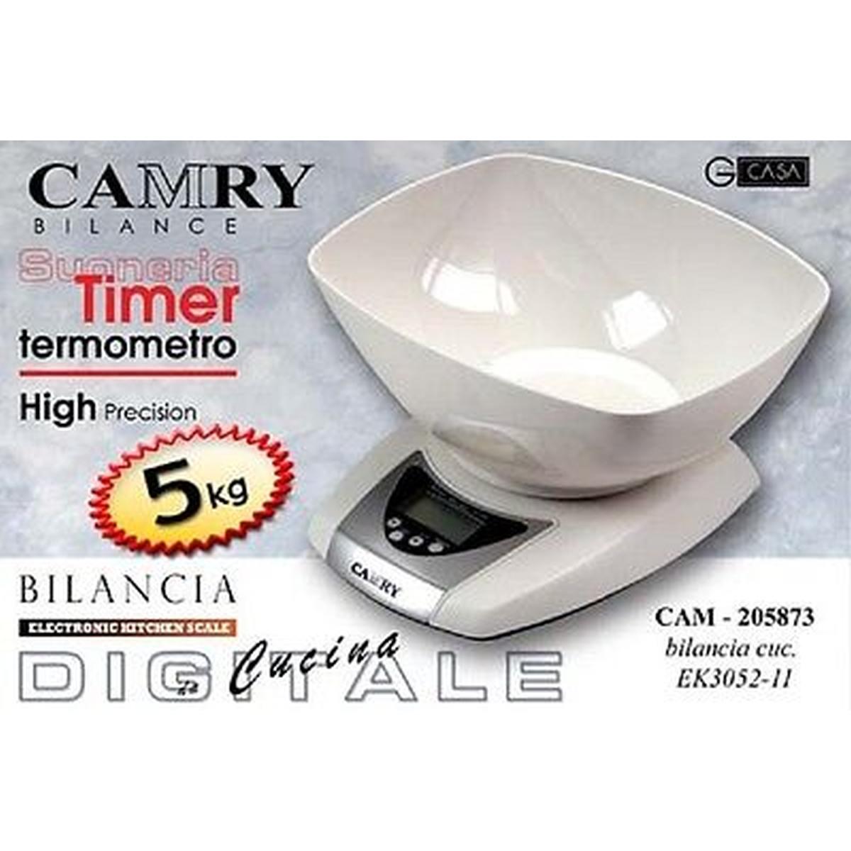 Gicos Bilancia Cucina Digitale kg.5 2g Camry Bianca 8025569205873