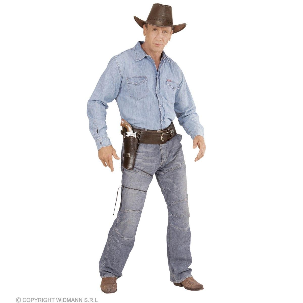 Cinturone Cowboy Fonfina 1 Posto Similpelle Marrone |Widmann