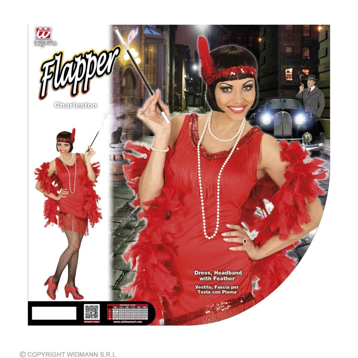Costume Charleston Anni '20 Rosso |Widmann
