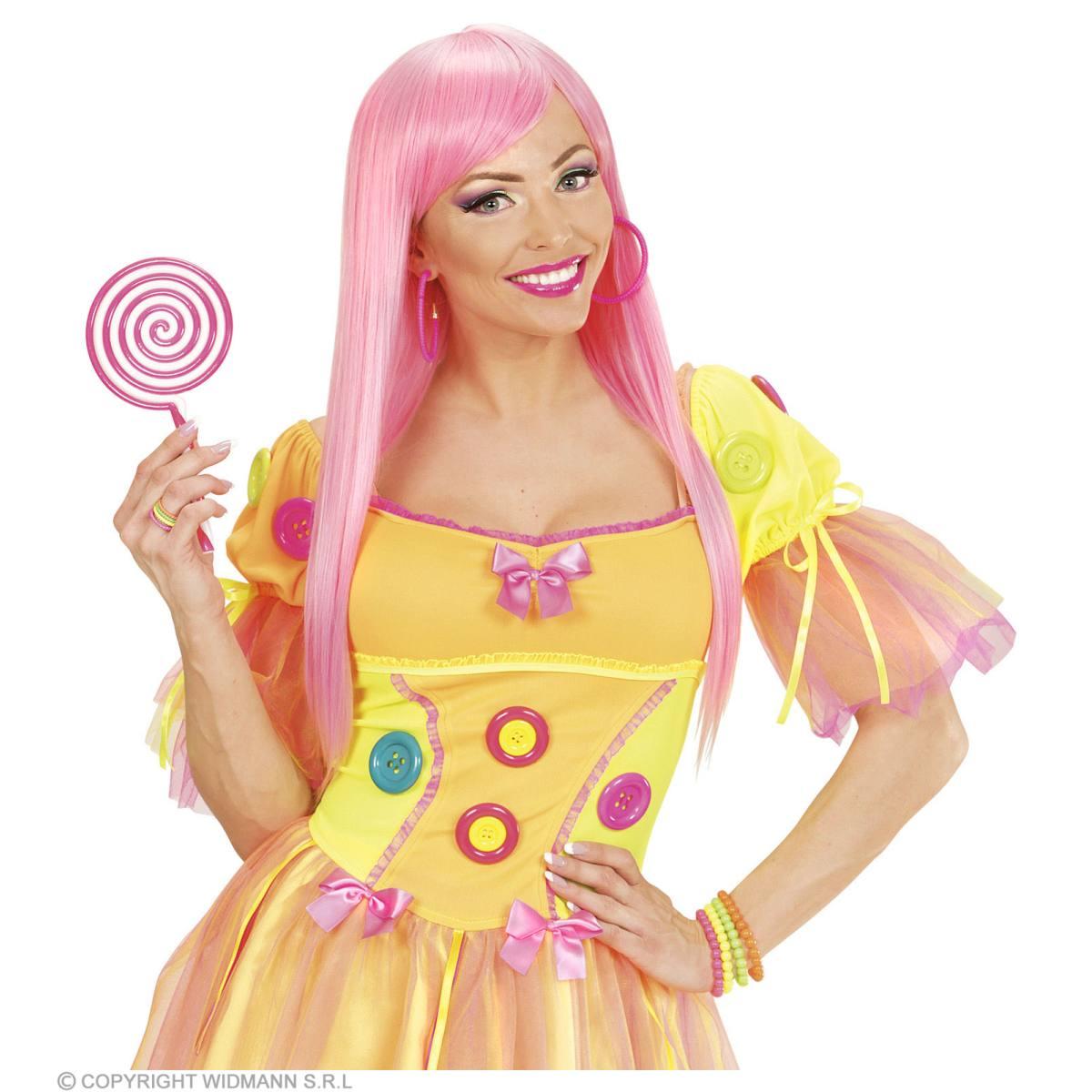 Orecchini Rosa a Cerchio Fluorescenti |Widmann