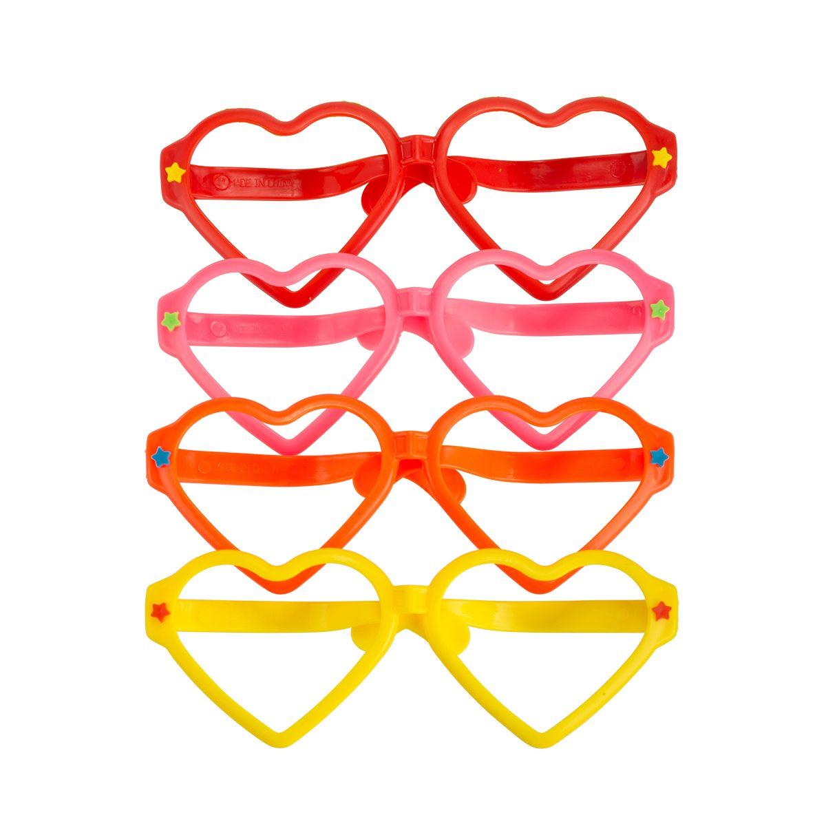 Occhiali Clown Giganti Cuore 4 Colori Disponibili |Carnival Toys