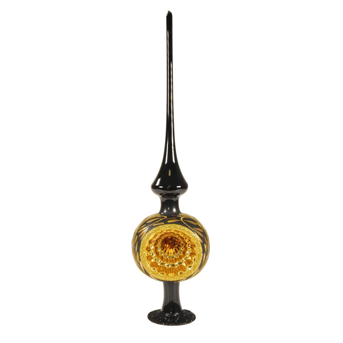 Puntale Albero Natale Vetro Collection cm.36 Nero |Inge's Glass