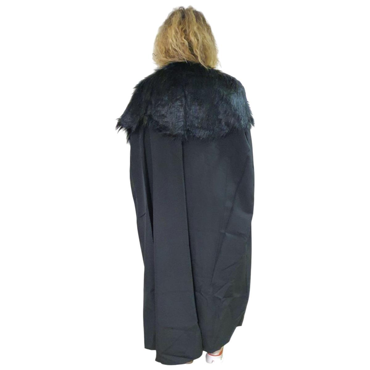 Mantello Nero con Pelliccia |Orlob