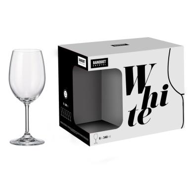 Bicchiere Vetro Calice Vino Bianco ml.430 Set pz.6