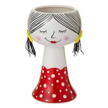 Vaso Ceramica Lovely Girl con Cocche cm.20