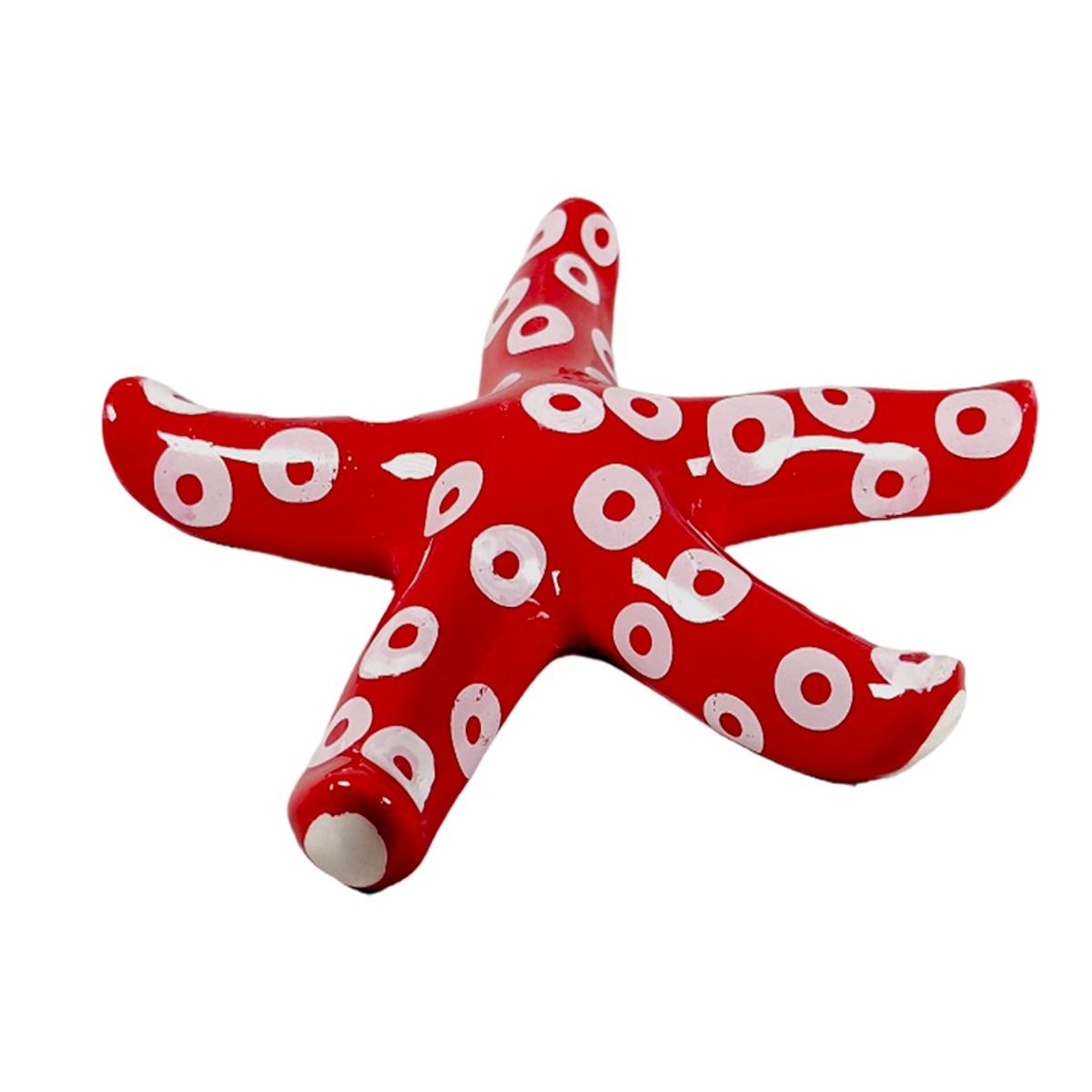 Decorazione Stella Marina Ceramica Rossa cm.13 | Montemaggi