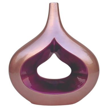 Vaso Ceramica Goccia Rosa cm.36x40 |Ambienti Glamour