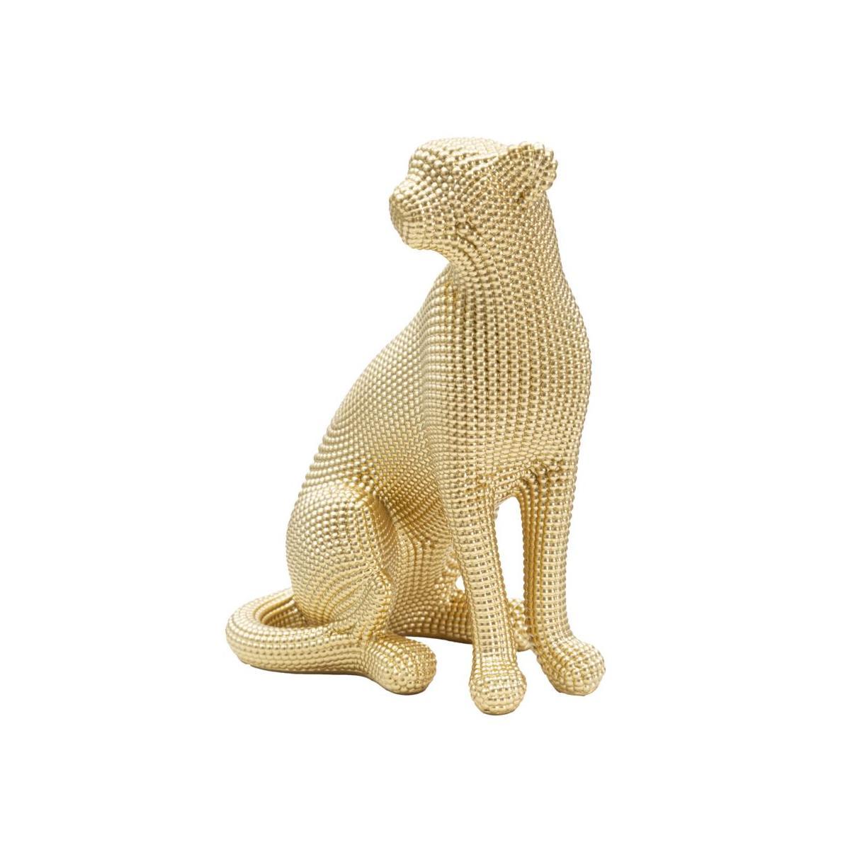 Scultura Leopardo Gold cm.23x15,5x29 |Mauro Ferretti