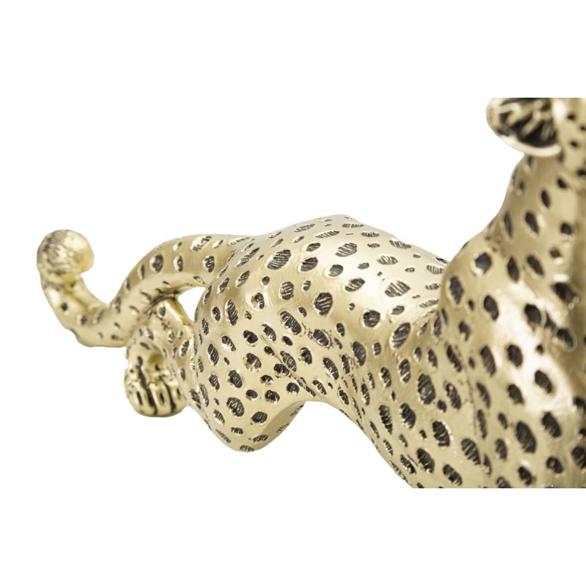 Scultura Leopardo Points Seduto cm.33x7,7x19,5 | Mauro Ferretti
