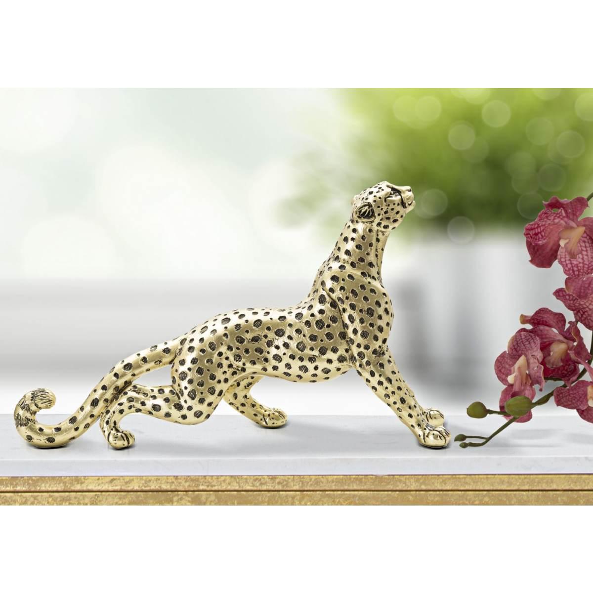 Scultura Leopardo Points Seduto cm.33x7,7x19,5 | Mauro Ferretti