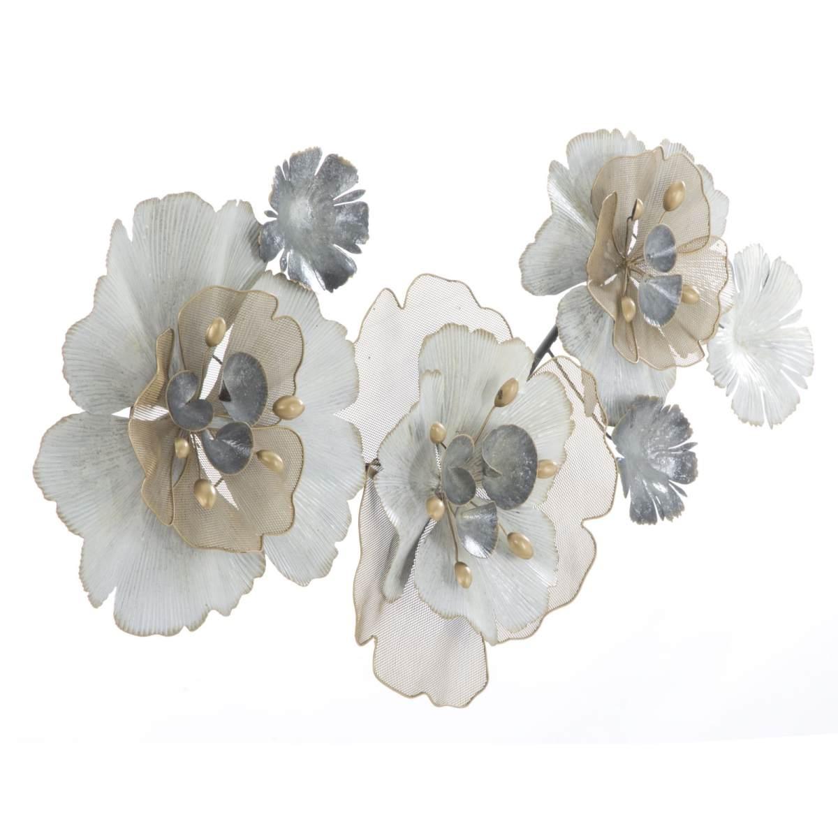 Quadro Pannello In Ferro Flowery cm.119x8x60 |Mauro Ferretti