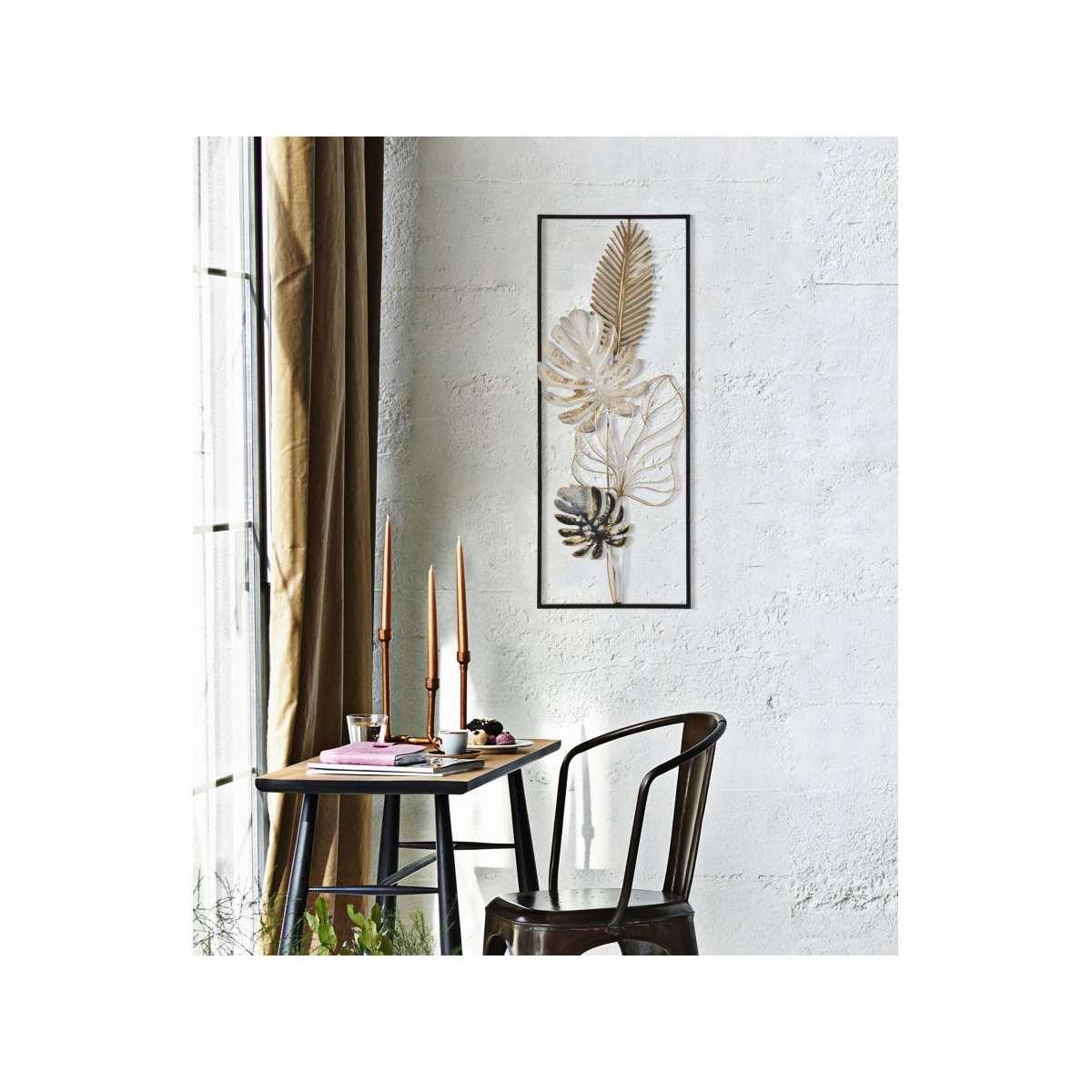 Quadro Pannello In Ferro Palm mod.B cm.28,5x3x74 | Mauro Ferretti