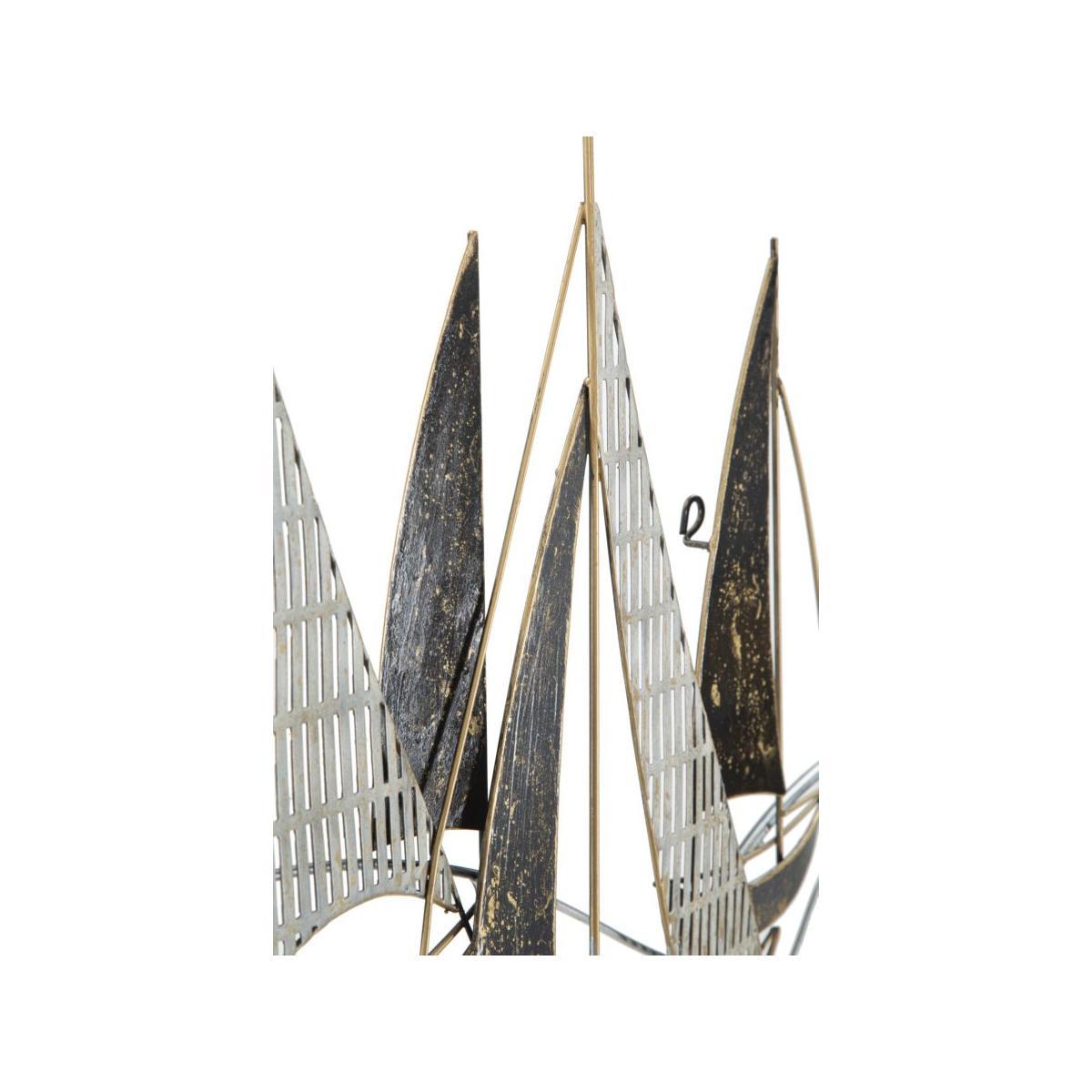 Quadro Pannello In Ferro Veliero cm.91x2,5x55,9