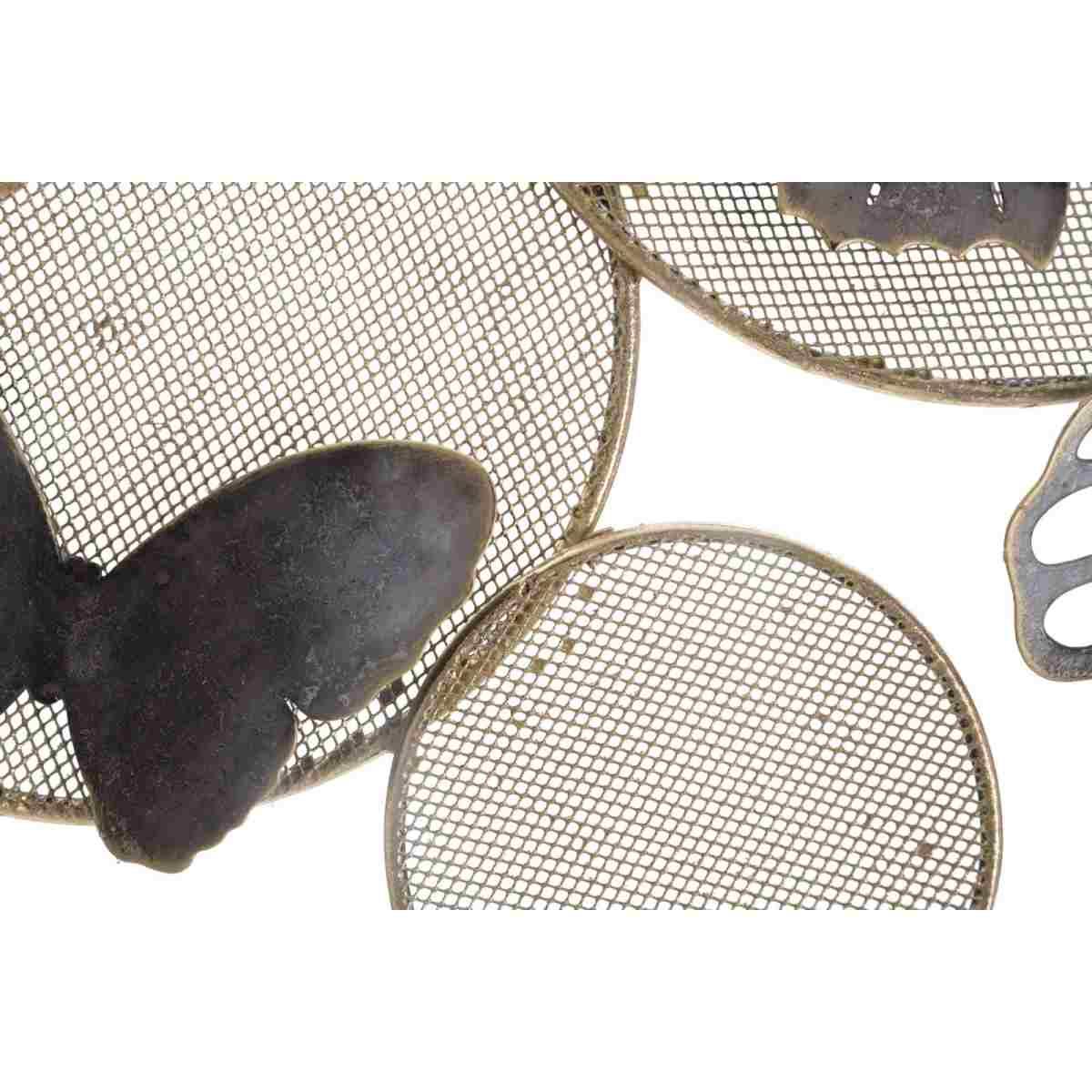 Quadro Pannello In Ferro Butterfly Dark cm.66x5x38