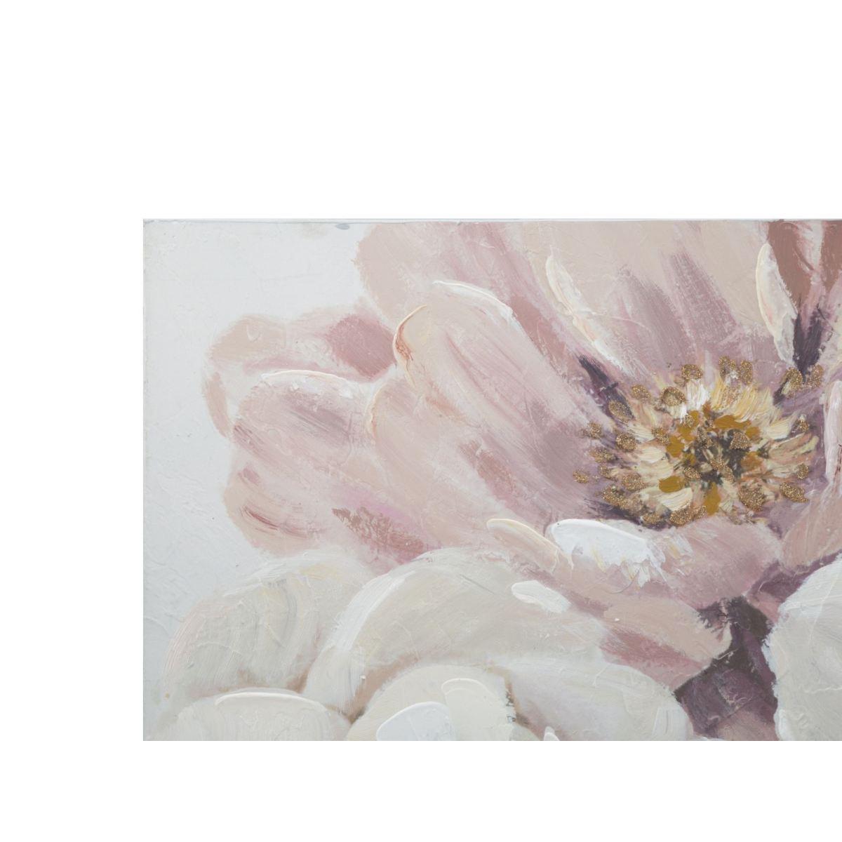 Quadro Dipinto Su Tela Soft Flower cm.100x3,7x80