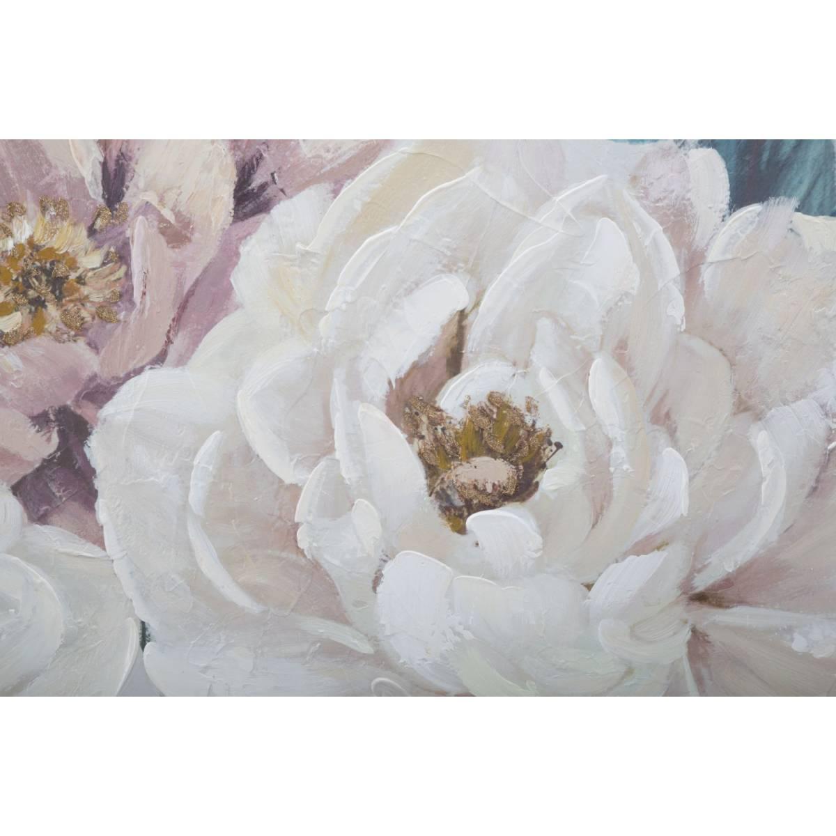 Quadro Dipinto Su Tela Soft Flower cm.100x3,7x80