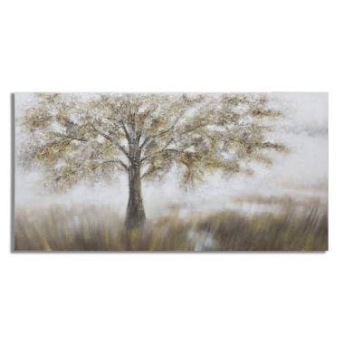 Quadro Dipinto Su Tela Tree Dark mod.B cm.140x3,8x70